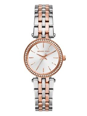 Michael Kors Darci Mini 26mm Stainless Steel and Rose Gold Tone Crystal Ladies